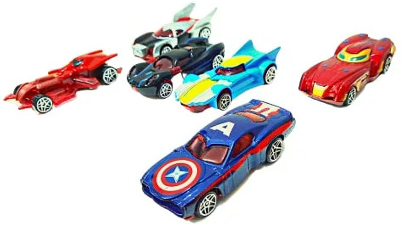 GKNEX Diecast Metal Avengers Car for kids Set of 6(Multicolor, Pack of: 1)