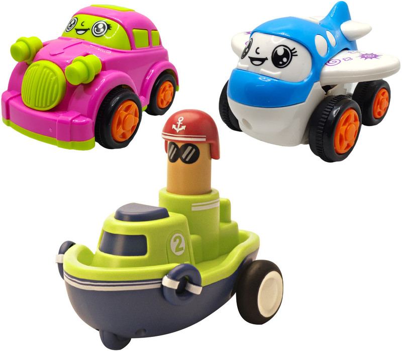 ZONEPIA Unbreakable Friction Powered Diecast Robot Car & Push and Go Plane Toy Set(SET20, Pack of: 2)