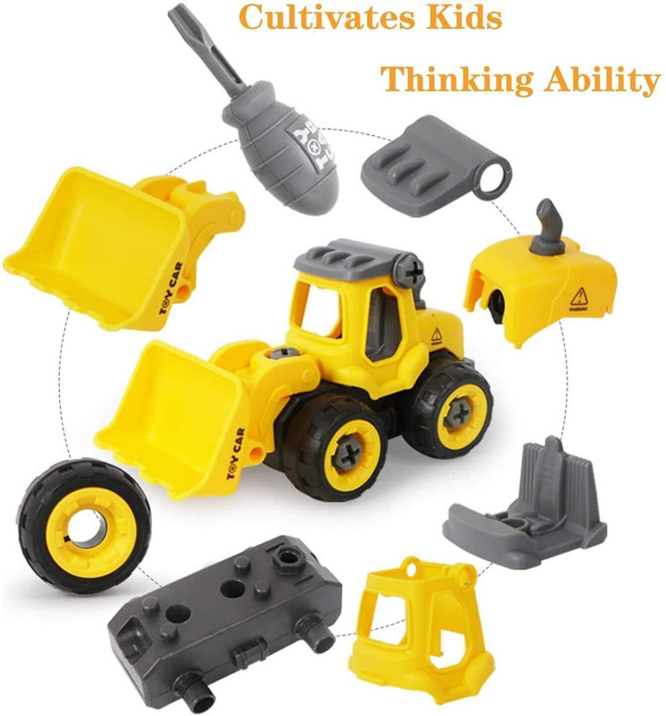 Nafhotoz Creative DIY Construction Vehicles – Assembly Toy Set for Boys(Multicolor)