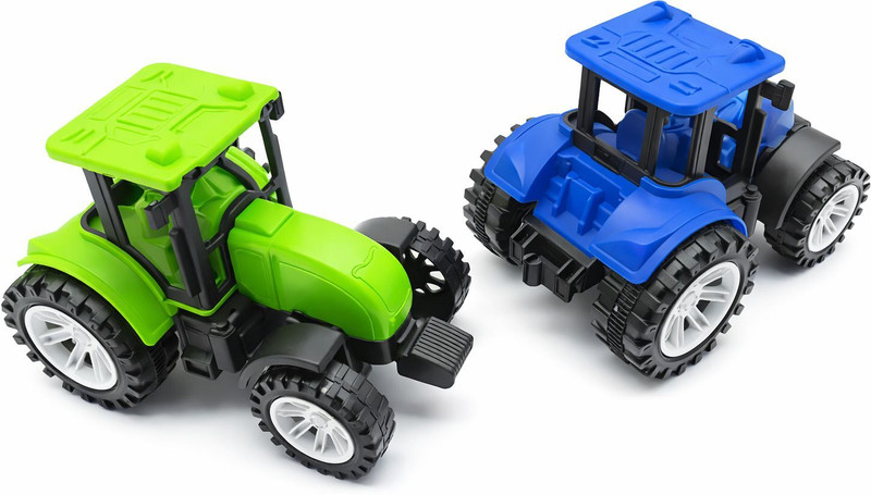 Surajj Toy Tractor Pack of 2 Friction Push & Go for Kids(multipal colour)