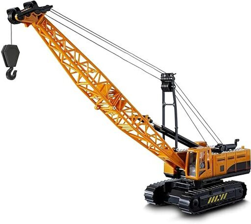 Barodian's Unbreakable Friction Power Crane Toy With Cable 360 Degree Rotating Towing(Yellow, Pack of: 1)