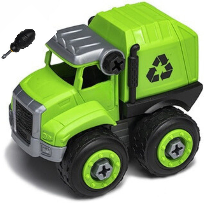 Toy Cloud DIY Construction Vehicle Crane Service with Screwdriver, Unbreakable Plastic Toy(Multicolor, Pack of: 1)