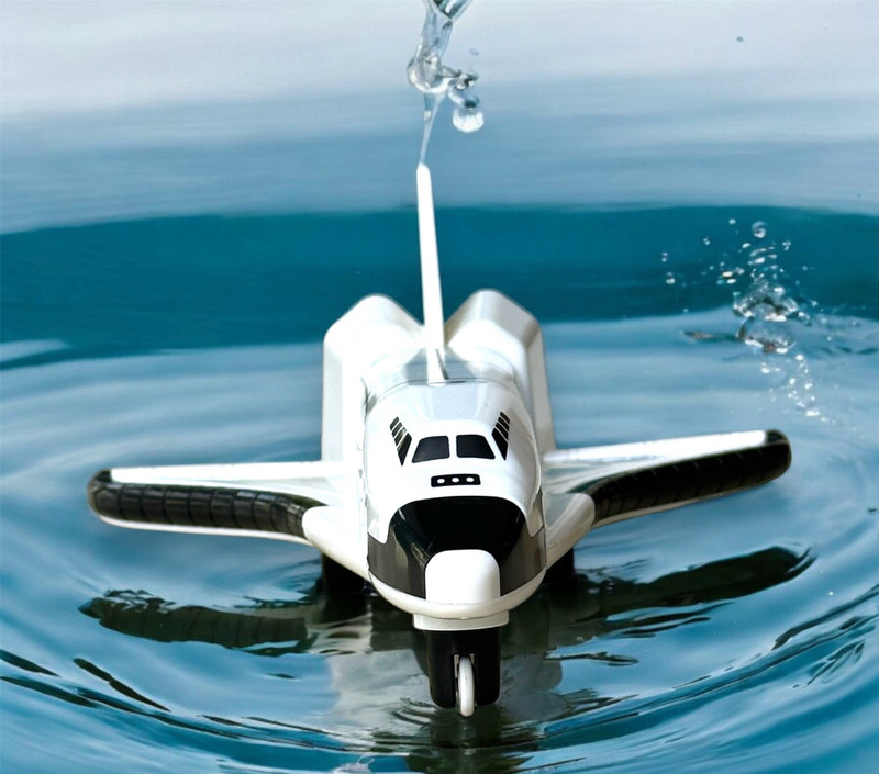 Midhash Space Shuttle Replica with Push n Go Action | Educational Model toy for Kids(White, Black, Pack of: 1)
