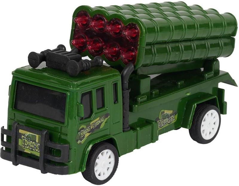 Toypot Action-Packed Green Friction Powered Army Missile Launcher Truck Toy for Kids(Green, Pack of: 1)
