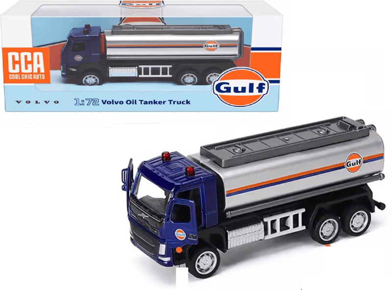 kitmeer Pull Back Truck Toys Diecast 1:72 Scale Fuel Tanker Alloy Truck Model(BLUE&GREY, Pack of: 1)