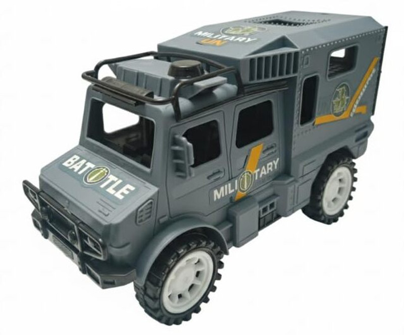 CSPARK BAND Military Transport Truck Toy for Kids | Pull-Back Friction Powered Army Jeep(Multicolor, Pack of: 1)