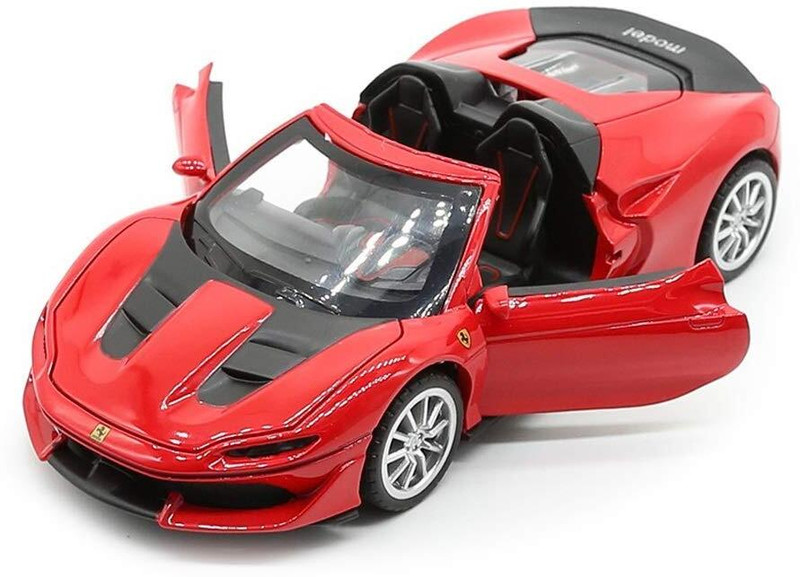 FUNABLO Toy Car Scale Model,Pull Back Vehicles Supercar TOY(Red)