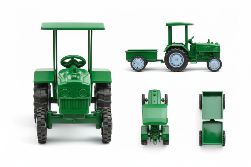 CraftedRoots Plastic Kids Tractor Trolley Toy for Creative Play (Green)(Green, Pack of: 1)