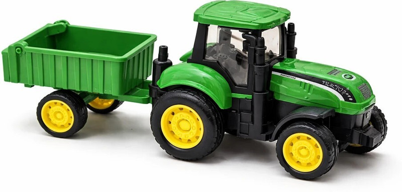 FIVE NINE TOYS Agriculture Farm Tractor With Trolley Push and Go Vehicle For Kids & Toddlers(Green, Pack of: 1)