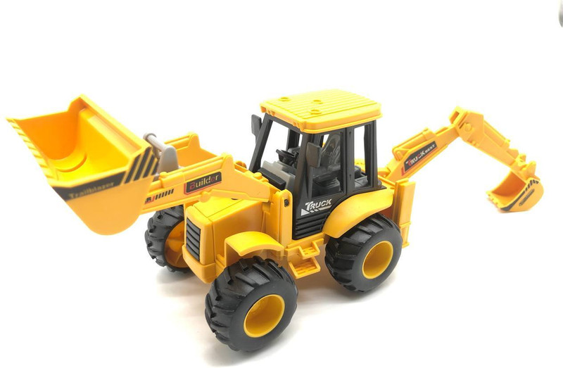 jmv Excavator 2 in 1 JCB Bulldozer Construction Toy Vehicle plastic toys(Pack of: 1)(Multicolor, Pack of: 1)