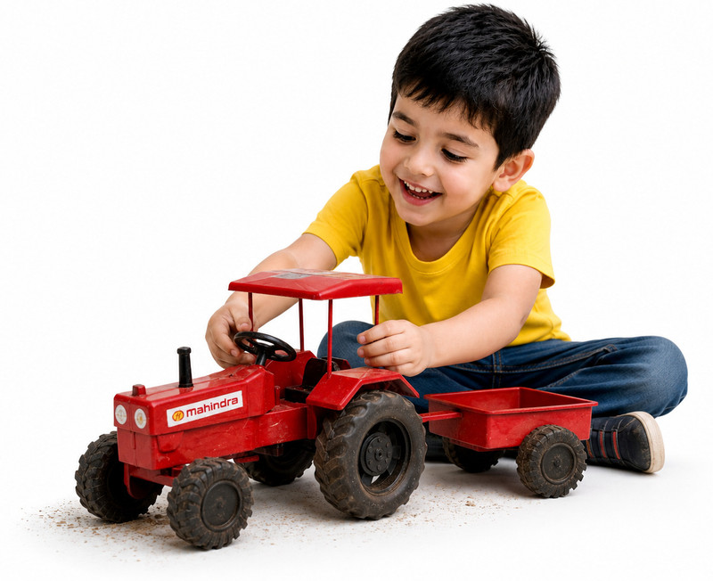 CraftedRoots Baby Toys Tractor Toys for kids(Red, Blue, Green, Pack of: 1)