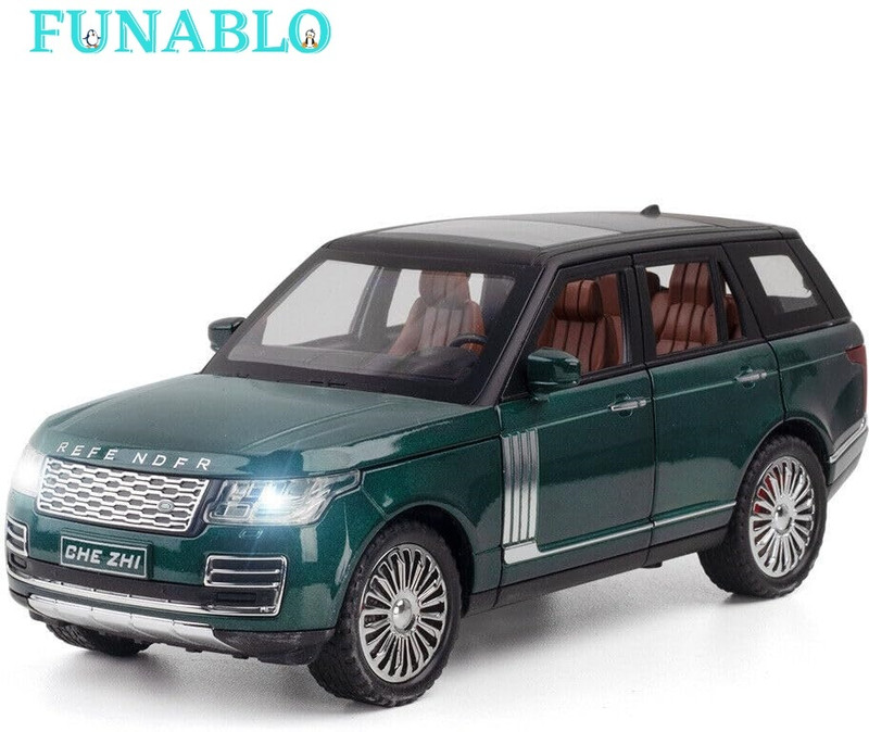 FUNABLO LAND RANGE ROVER SUV 1:24 Big Size Diecast scale model Alloy Metal pull back toy(Green)