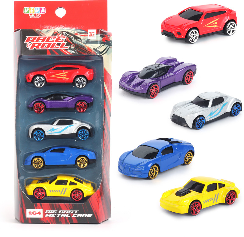 frendo Metal Die Cast 1:64 Pk Of 5 (Lu.Hw.Bu.Nz.Po959)(Multicolors, Red)