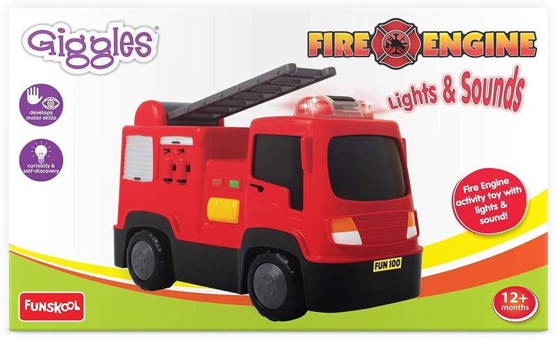 Giggles Fire Engine Vehicle With Lights And Sounds(Multicolor, Pack of: 1)