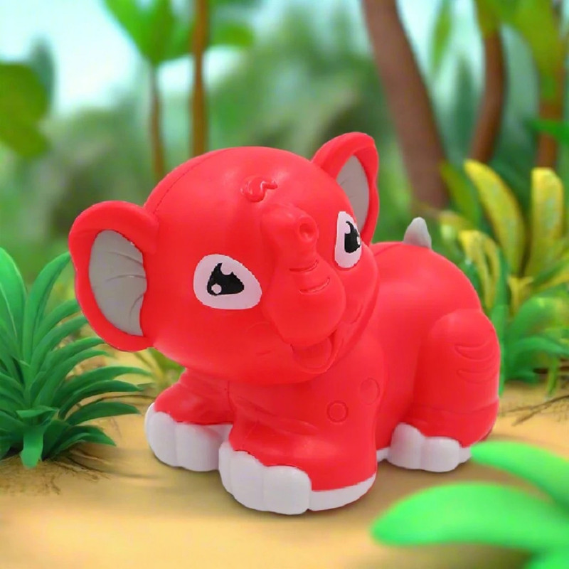 Toy Bharat ToyBharat Cute Elephant |Mini Toy For Kids | Birthday Gift |Friction Powered Toy(Red, Pack of: 1)