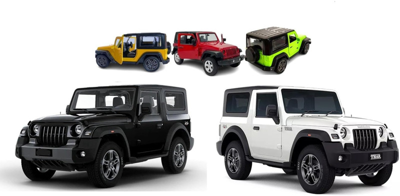 Sartaheg Metal Thar Car Pull Back Thar Toy Car Die-cast Model Thar - PACK OF 1(Red, Pack of: 1)