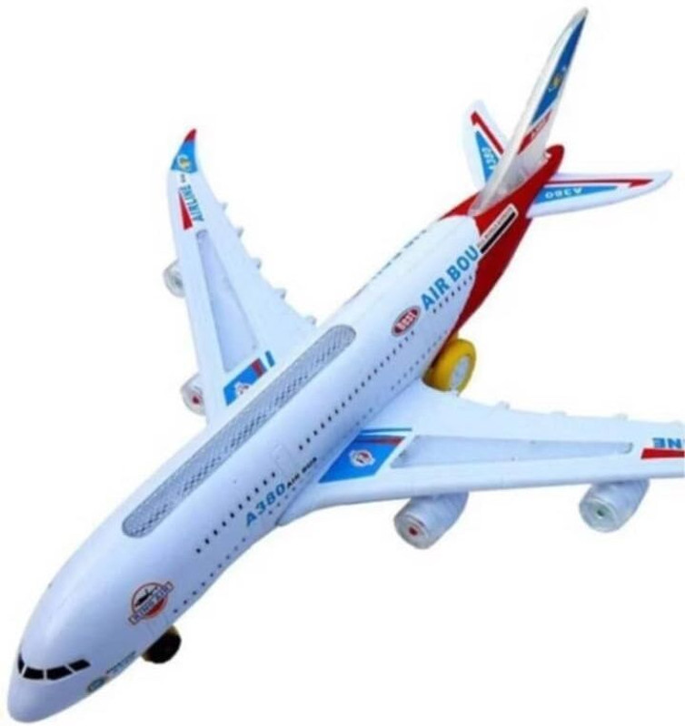 Kmc kidoz Latest Model Airbus Battery Operated Toy Plane with LED Flashing Lights(Multicolor)