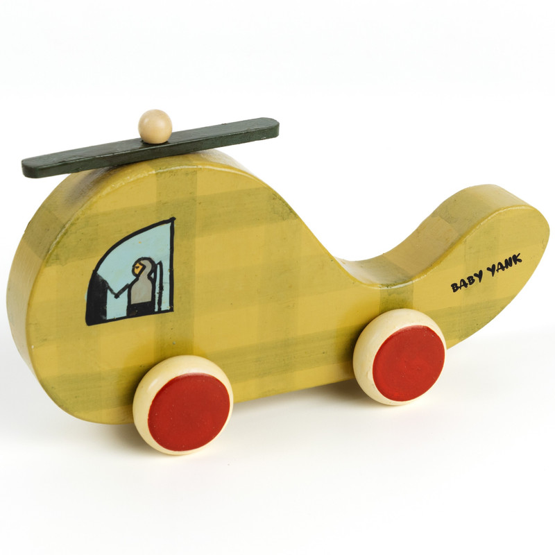 BABY YANK Chopper Wooden Push & Pull Toys for Kids Encourage Walking/Hand-Eye Coordination(Army Chopper, Pack of: 1)