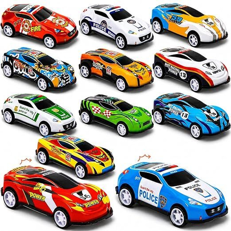 Funblix Mini Metal Cars Set for Kids Pull Back Vehicles Car Toy Set Birthday Gift(Multicolor, Pack of: 12)