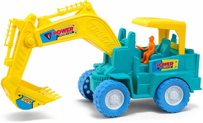 HEYKAM Kids Excavator Toy Truck with Movable Arm, Big Size Construction Toy(Green, Pack of: 1)
