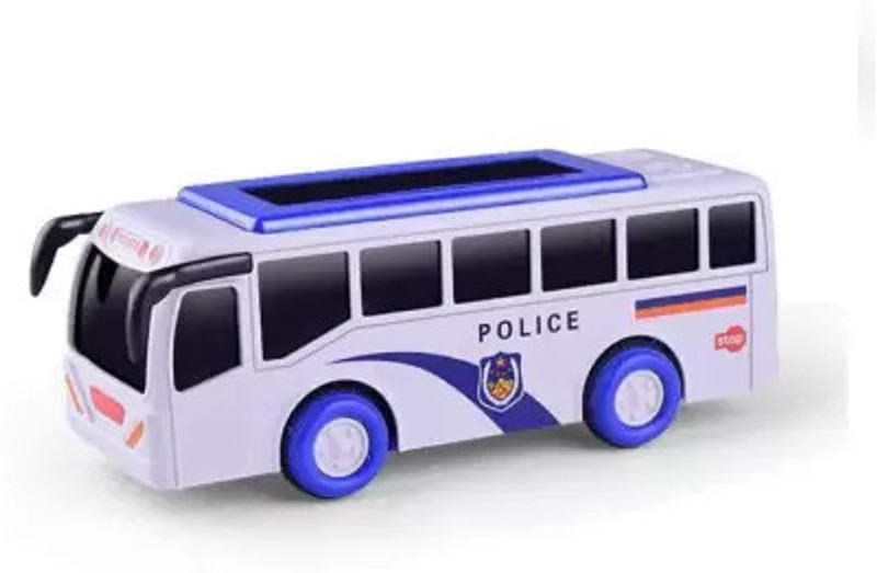 Just craft Bus With Lights Sounds Push And Go Friction Toy For Kids(Multicolor, Pack of: 1)