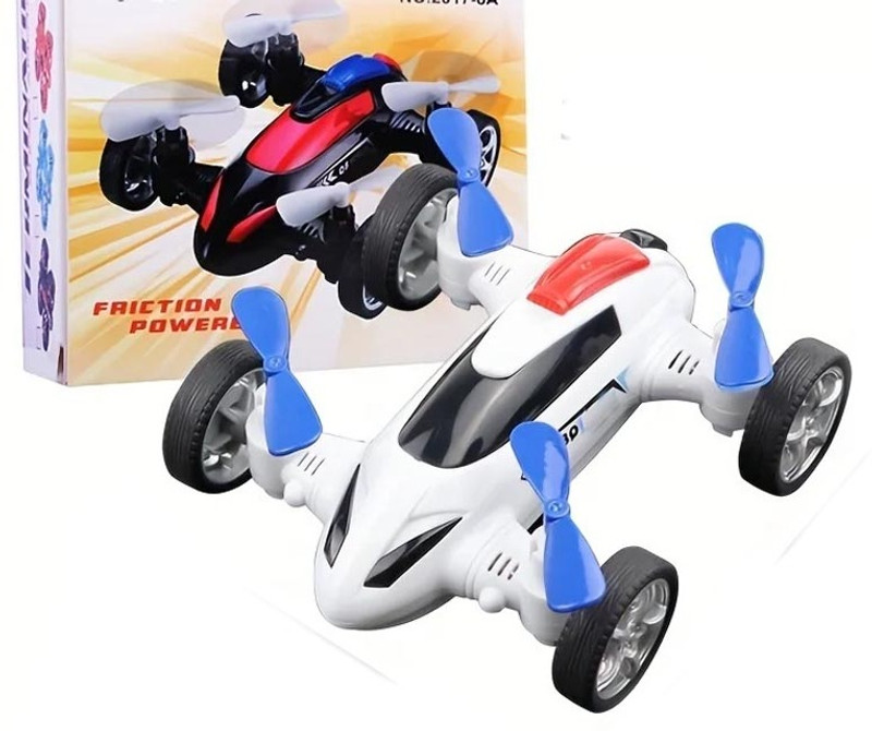 FORSIKHA Drone Car Toys Inertia Four-axis Friction Powered Cars Model Vehicle Aircraft(Multicolor, Pack of: 1)