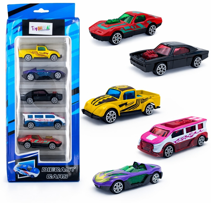 Toy Bharat Free Wheel Metal Car Set 5 Pc | Multicolour |Pullback Toy| Gift Toy(Multicolor, Pack of: 5)