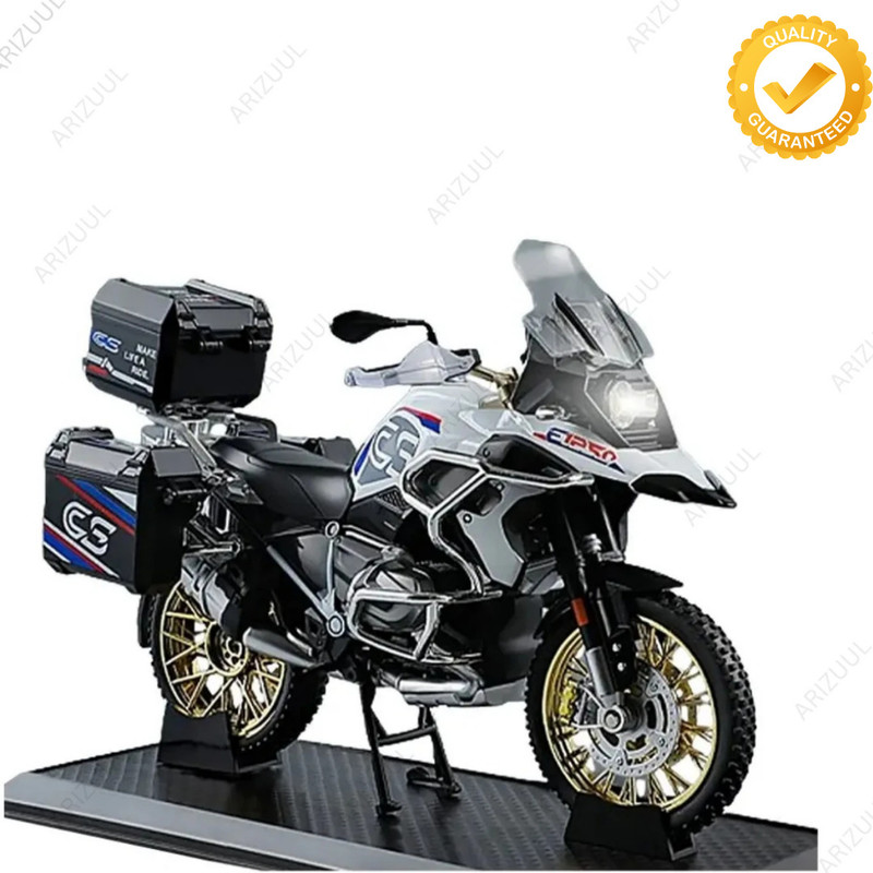 Arizuul 1:10 BMW R1250GS Sports Bike Toy DieCast Alloy Motorcycle Model Gift Toy(Black, White, Pack of: 1)