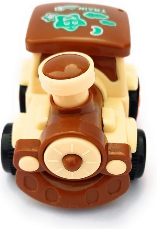 Amagicalhub Unbreakable Train Engine Colorful and Fun Toy Cars for Kids to Play and Imagine(Brown)