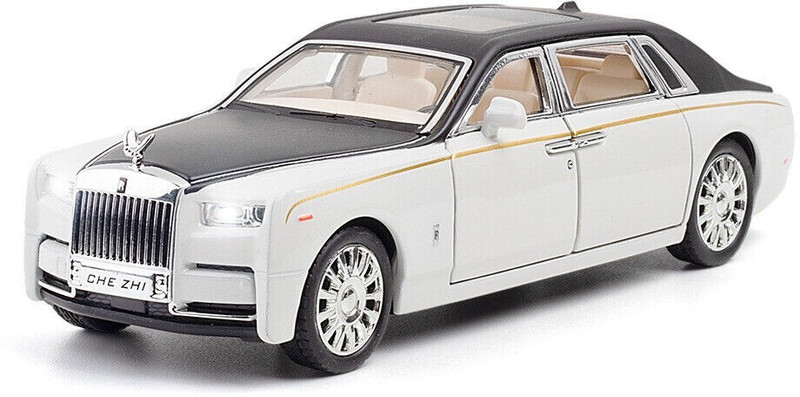 DEUSON ECOM 1:32 Diecast Metal Model Car Rolls Royce Phantom Toy Car For Kid Sound and Light(White, Pack of: 1)