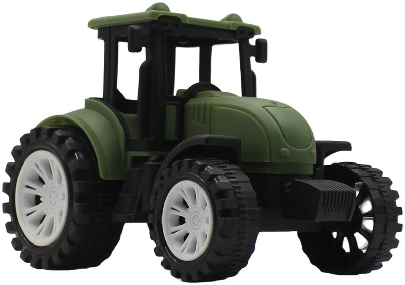 KBS HUB Medium Friction Powered Farm Tractor Engine Toy & Toddlers/Boys & Girls(Dark Green, Pack of: 1)