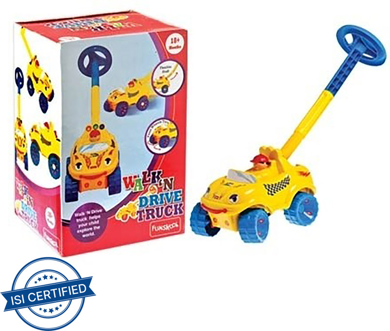 FUNSKOOL Walk N Drive Truck(Yellow, Blue, Pack of: 5)