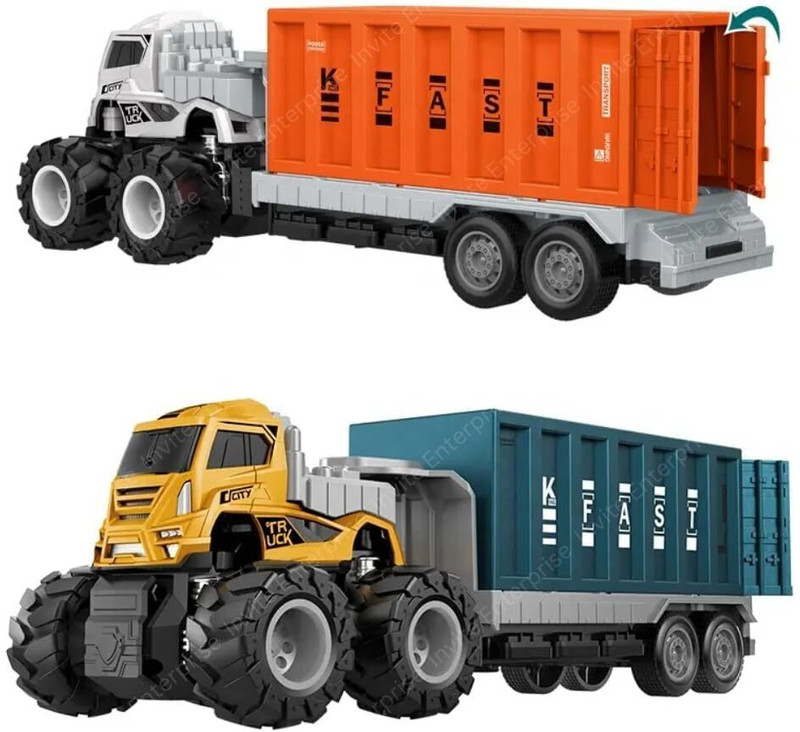 Myrra 4WD Diecast Alloy Logistic -Transportation Big Truck Toys(Multicolor)