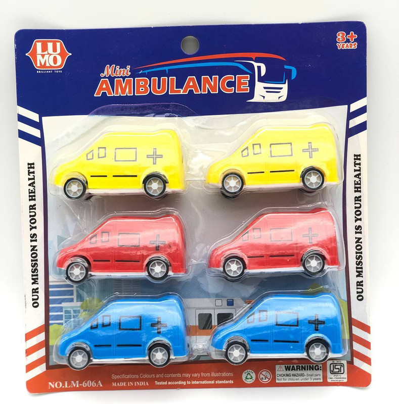 VRUX 6 PCS AMBULANCE SET MULTICOLOUR(Multicolor)