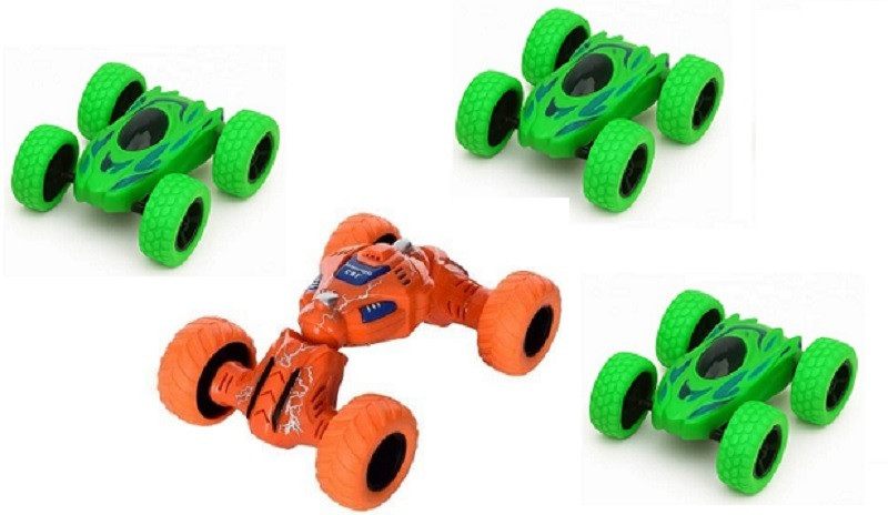 anmolenterprises 360° Rotating Double Sided Off Road Racing Car for Boys & Girls(Multicolor, Pack of: 4)