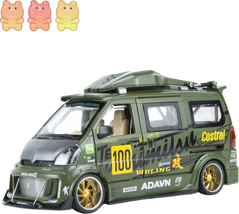 Zuuluzrs 1:24 Scale Wuling Van Toy Modified Pull Back Function Car Toy(Multicolor, Pack of: 1)