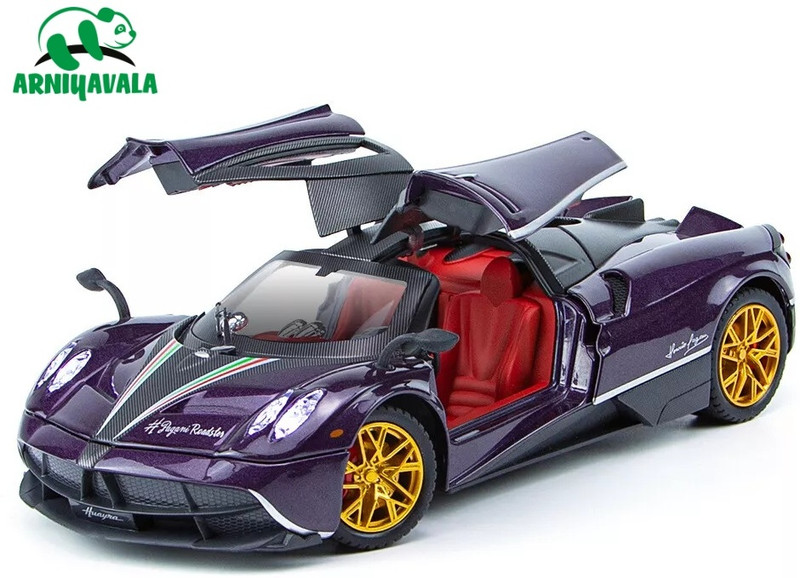 ARNIYAVALA 1/24 scale Pagani Huayra Dinastia die-casting metal toy car for kids(Purple, Pack of: 1)