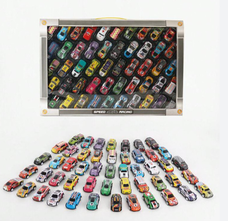 Shivalik Enterprises 50 Pcs Die-cast Metal Pullback Cars Set(Multicolor, Pack of: 50)