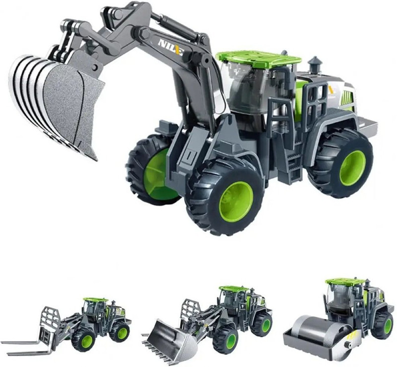 UKAXA Unbreakable Construction Excavator Pack 4 Kids bulldozer Set DE(Multicolor, Pack of: 4)
