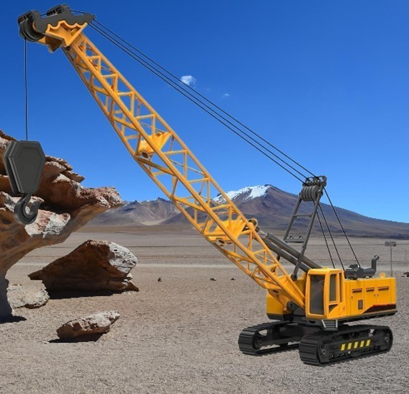 deoxy Heavy duty Lifting Crane toy with Cable 360 Degree Rotating Towing Crane(Yellow, Pack of: 1)