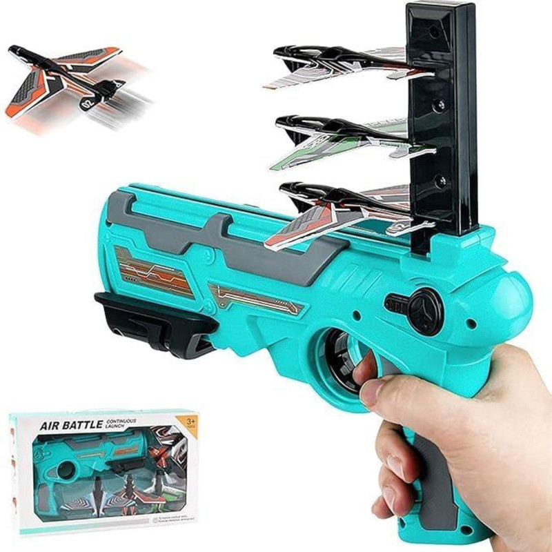 pareek Airplane Launcher Gun Toy Airplane with Glider Plane(Multicolor)