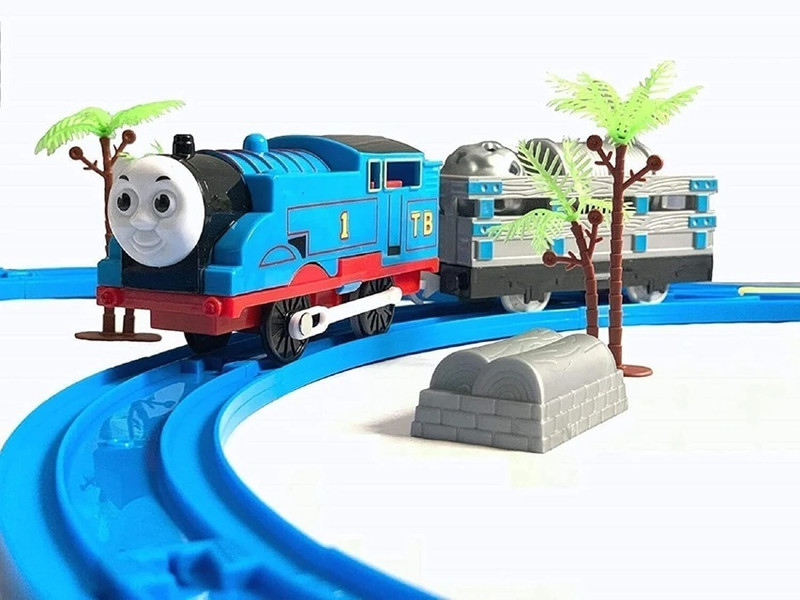 Gomzy Train Toy for Kids Battery Operated Train Toys Track Set with Sound and Lights(mullticolor)