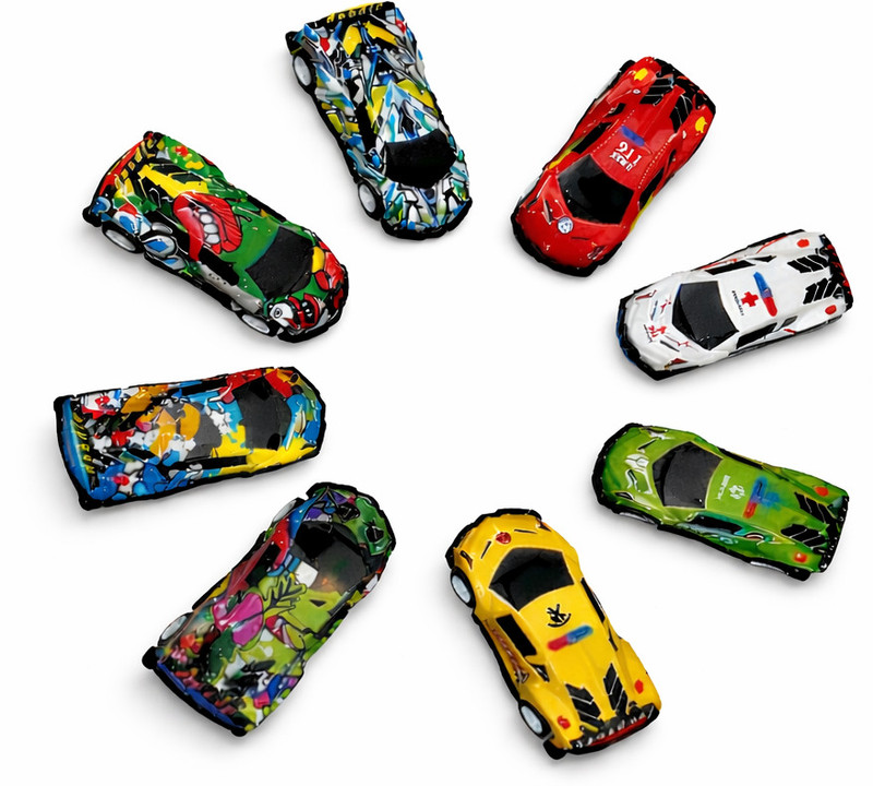 VqueenS Metal Car Pull Back Race Car Set – 8 Pcs | Hot Wheels Set Style Sports Car Pack(Multicolor, Pack of: 8)
