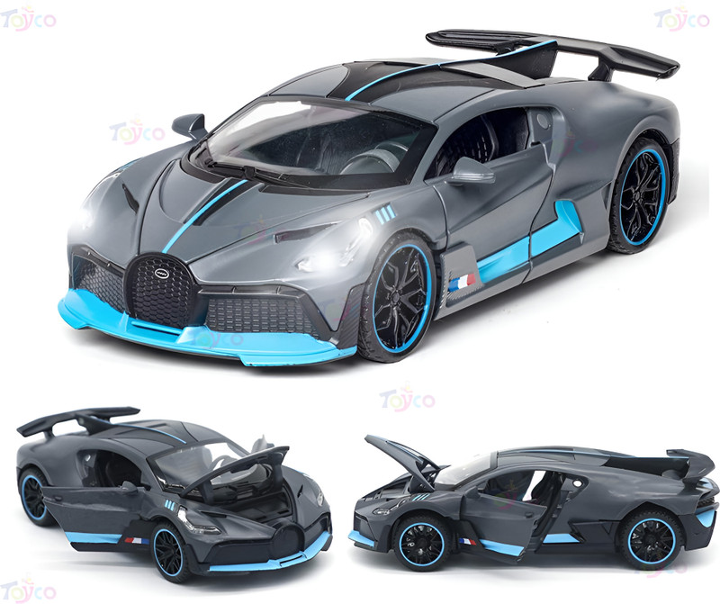Toyco 1:32 Scale BGT Divvo Alloy Sports Toy Car Open Door, Lights, Sound & PULL BACK(Multicolor, Pack of: 1)