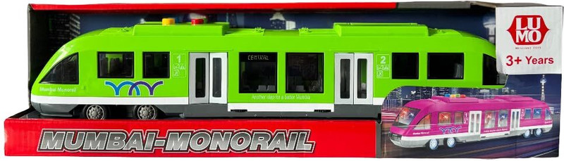 KIDDOVATE Monorail Train Toy with Light & Sound and Bump and Go Action for Kids(Multicolor, Pack of: 1)