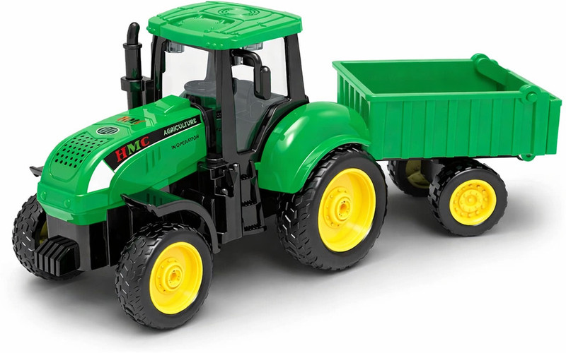RAHI NEST Agriculture Farm Tractor Toy with Trailer | Plastic Tractor | Farming Vehicle(Multicolor)