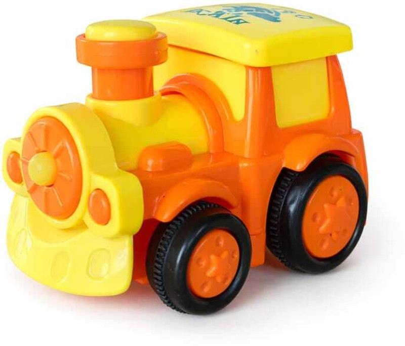 Funkey Toy Train pack of 2 Push and Go toy(Cute toy for boys and girls)(Orange, Pink, Pack of: 2)