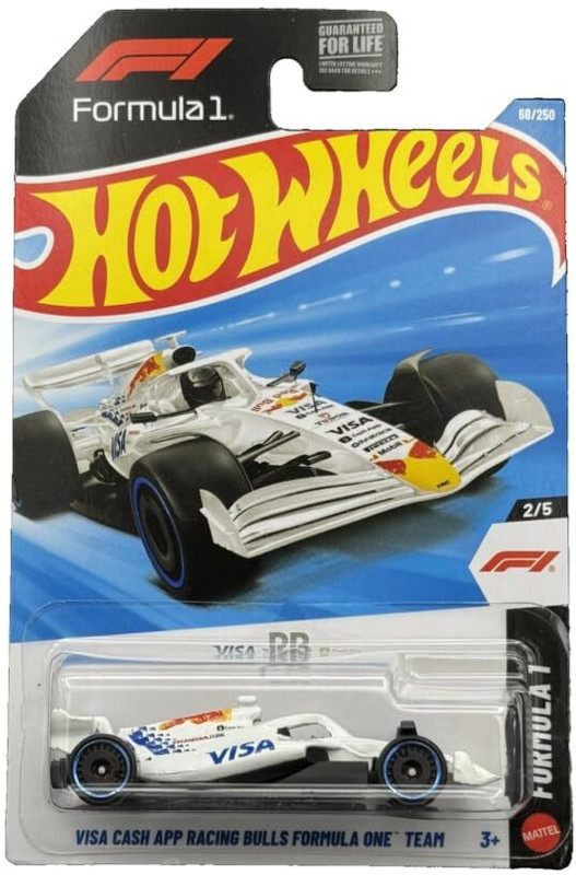 HOT WHEELS Racing Bulls Formula One Team [White] F1 2/5, 68/250, 1:64 Scale Diecast Toy(White)