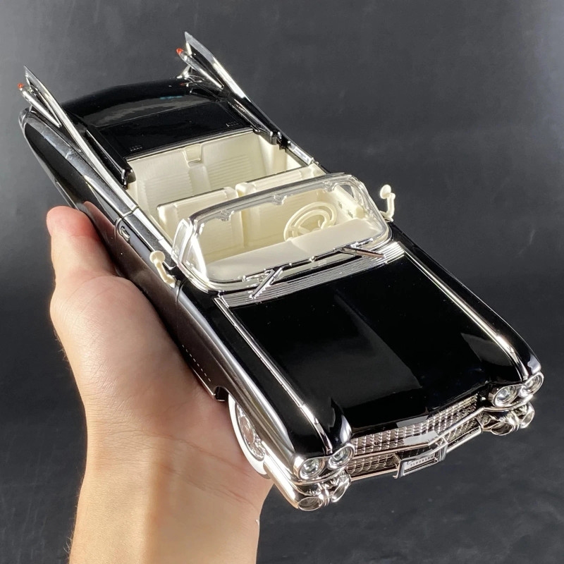 DARVICE Vintage Eldorado Toy Car for Kids Metal Model Diecast Car Light Sound Pull Back(Black, Pack of: 1)
