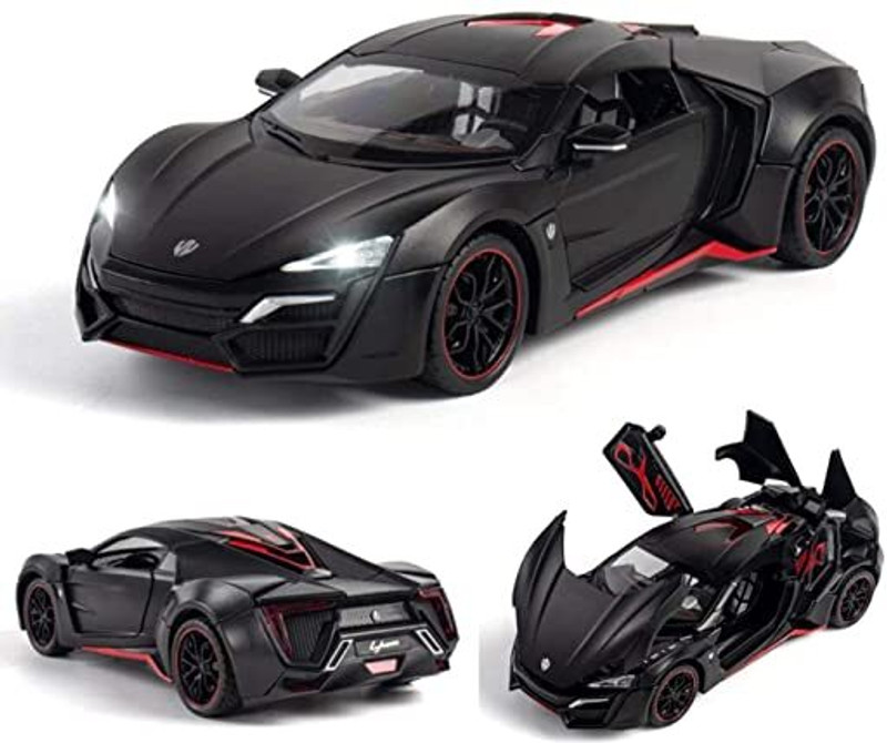 FUNABLO 1:24 Scale Die-Cast Lykan Hyper Sport r Large with 4 Openable Doors(Multicolor)